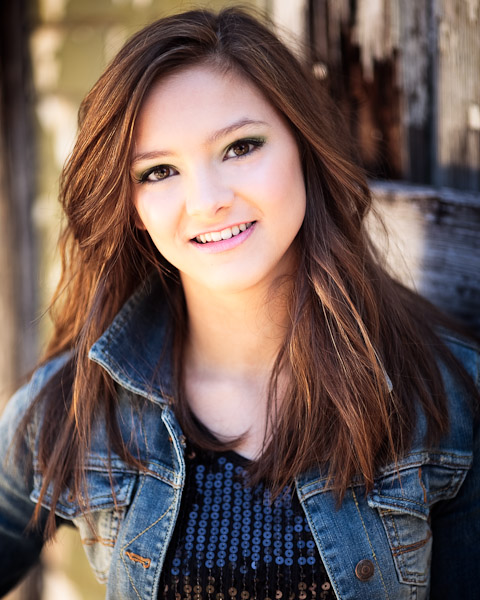Headshot of a model using natural light