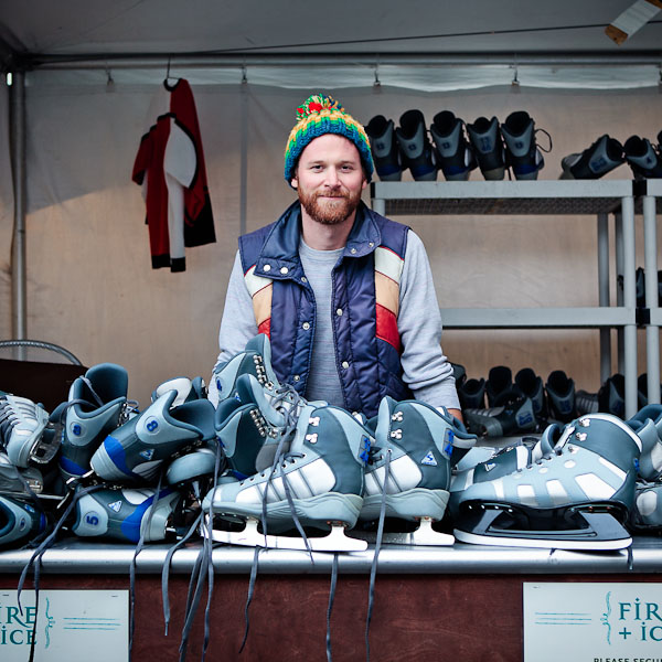 austin portrait photographer portrait of a man working at an ice skating rink