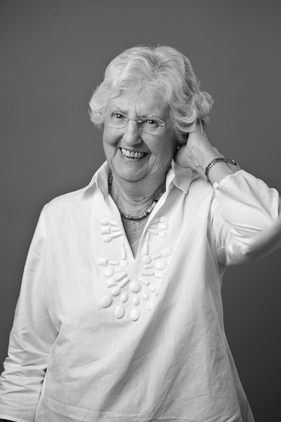 austin portrait photographer black and white photograph of a smiling older lady