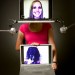 austin portrait photographer girl whose face and dog are represented by laptops thumbnail