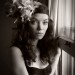 austin portrait photographer black and white photo of a girl with a feather thumbnail