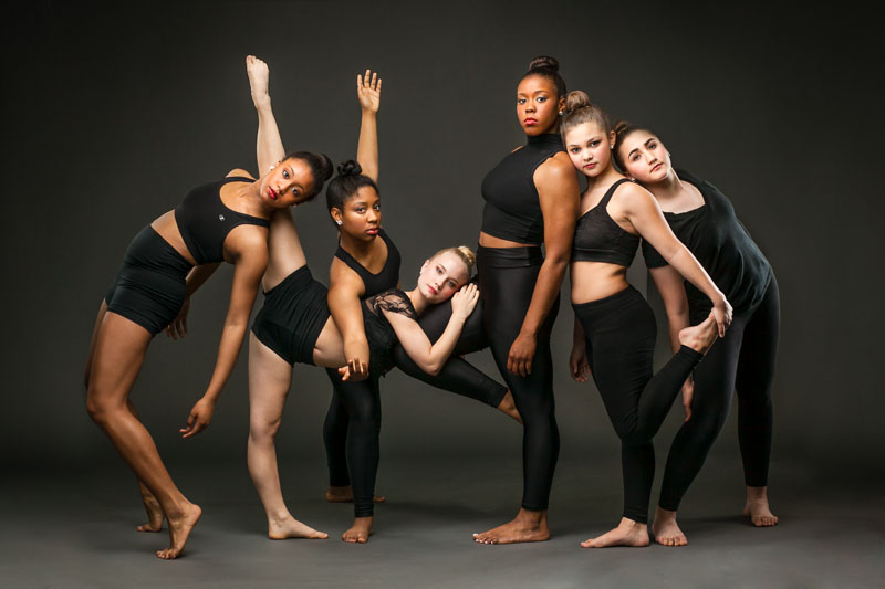 group of contemporary dancers photography